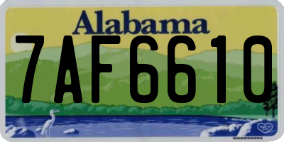 AL license plate 7AF6610