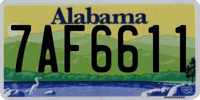 AL license plate 7AF6611