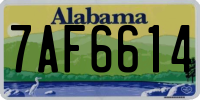 AL license plate 7AF6614