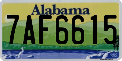 AL license plate 7AF6615