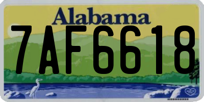 AL license plate 7AF6618