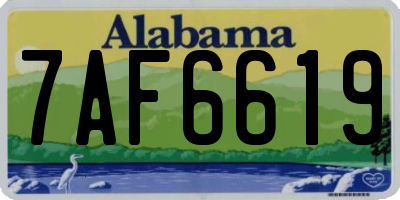 AL license plate 7AF6619