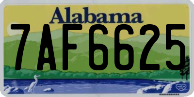 AL license plate 7AF6625