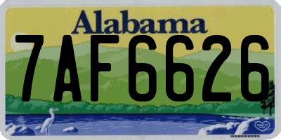 AL license plate 7AF6626