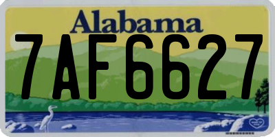 AL license plate 7AF6627