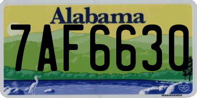 AL license plate 7AF6630