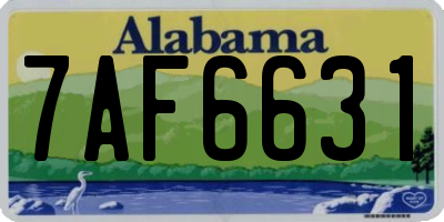 AL license plate 7AF6631
