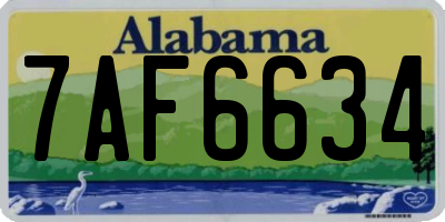 AL license plate 7AF6634