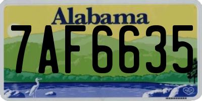 AL license plate 7AF6635