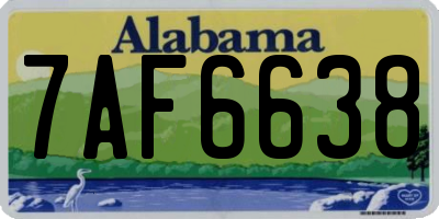 AL license plate 7AF6638