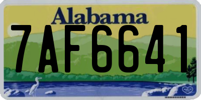 AL license plate 7AF6641