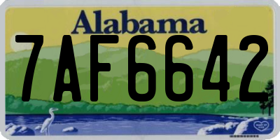AL license plate 7AF6642