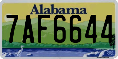 AL license plate 7AF6644