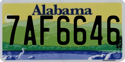 AL license plate 7AF6646