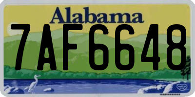 AL license plate 7AF6648
