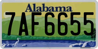 AL license plate 7AF6655