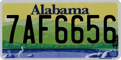 AL license plate 7AF6656