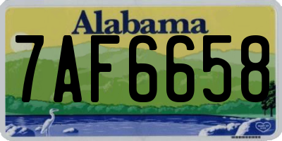 AL license plate 7AF6658