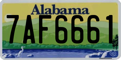 AL license plate 7AF6661