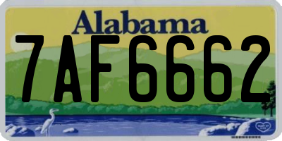AL license plate 7AF6662