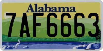 AL license plate 7AF6663