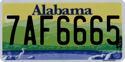 AL license plate 7AF6665