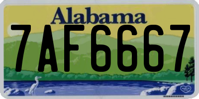 AL license plate 7AF6667