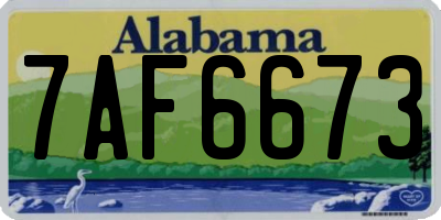 AL license plate 7AF6673