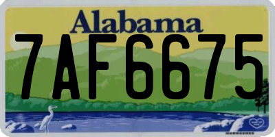 AL license plate 7AF6675