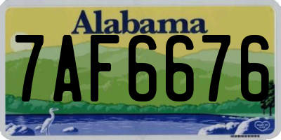 AL license plate 7AF6676