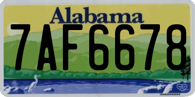 AL license plate 7AF6678
