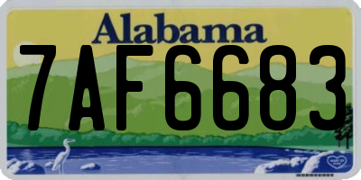 AL license plate 7AF6683