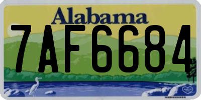 AL license plate 7AF6684