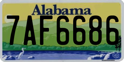AL license plate 7AF6686