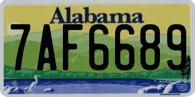 AL license plate 7AF6689