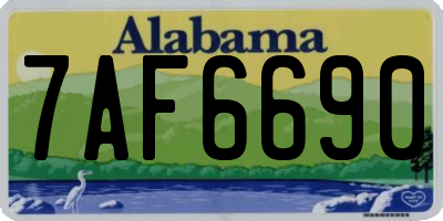 AL license plate 7AF6690