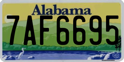 AL license plate 7AF6695