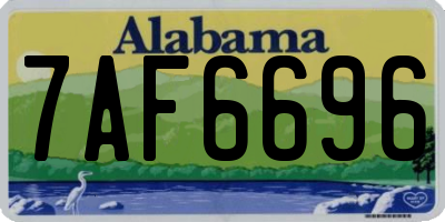 AL license plate 7AF6696
