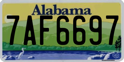 AL license plate 7AF6697