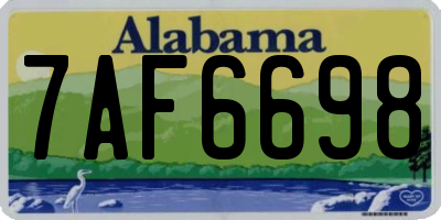 AL license plate 7AF6698