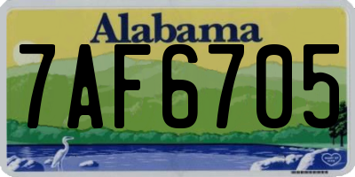 AL license plate 7AF6705