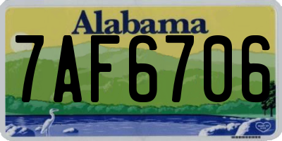 AL license plate 7AF6706