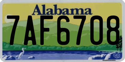 AL license plate 7AF6708