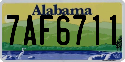 AL license plate 7AF6711