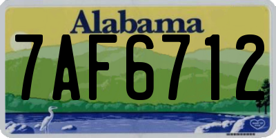 AL license plate 7AF6712
