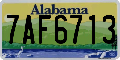 AL license plate 7AF6713