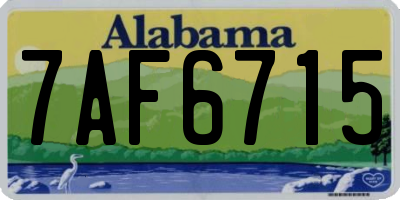 AL license plate 7AF6715