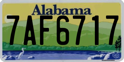 AL license plate 7AF6717