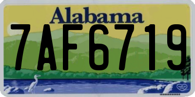 AL license plate 7AF6719