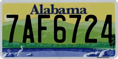 AL license plate 7AF6724